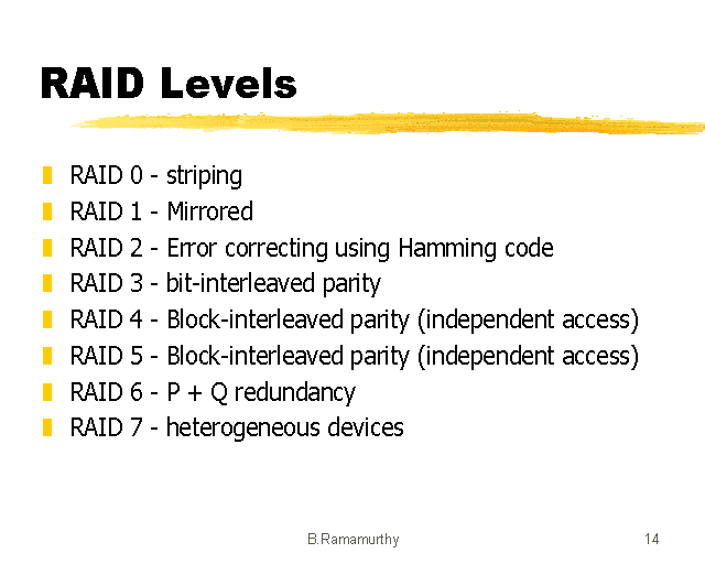 What is 7 level of RAID?