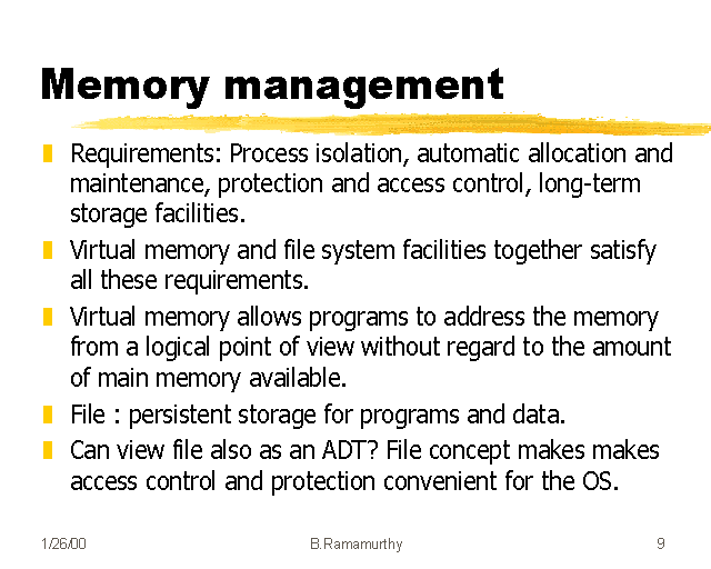 Memory management