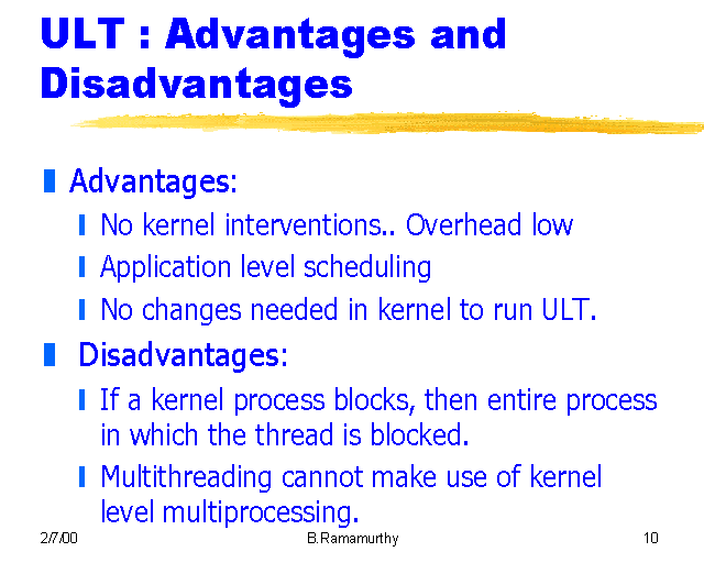 ULT : Advantages and Disadvantages