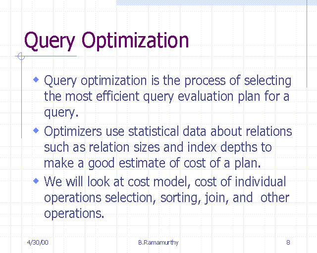 Query Optimization