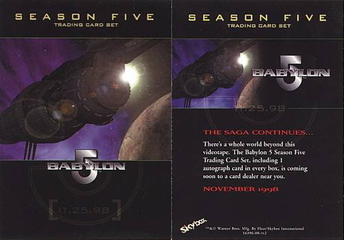 BABYLON 5 Series 2 Skybox 1996 Complete BASE SET 60 TRADING CARDS NM/Mint W/CASE 