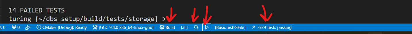 vscode bottom bar debug icons